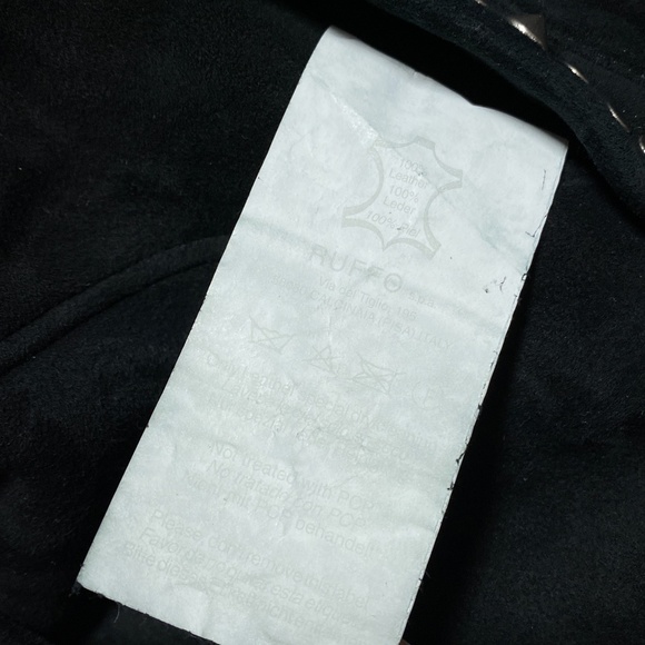 Vintage 90s Gianni  Versace Studded Suede Leather Sherpa Jacket Womens 40 - Picture 15 of 16